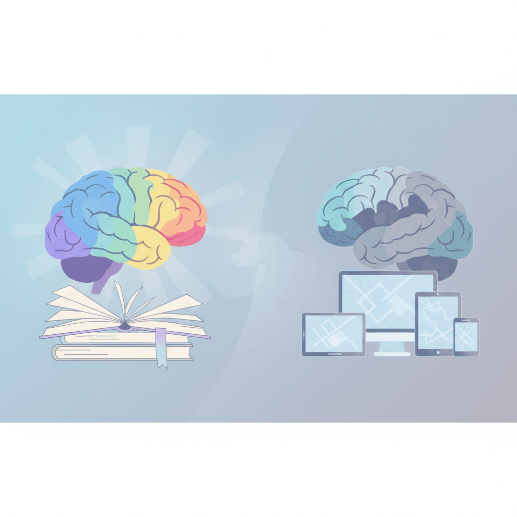 Illustration for The Science Behind Screen Time and Your Child's Brain: What fMRI Research Reveals About Reading Together